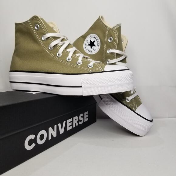 Converse  CTAS Lift Hi Tops Brand New Women's 9.5 Mossy Sloth A07571F  NWT - Picture 1 of 9